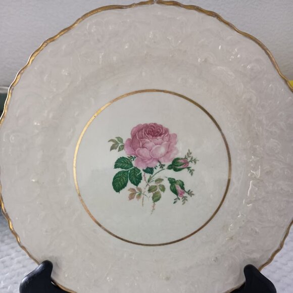 Pope Gosser Vintage Rose Point 10" Plate - Picture 1 of 8